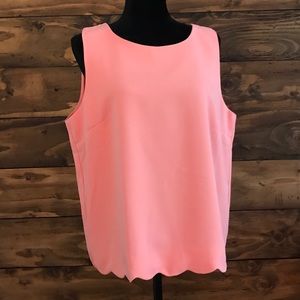 J.Crew peach/pink sleeveless blouse in size large.